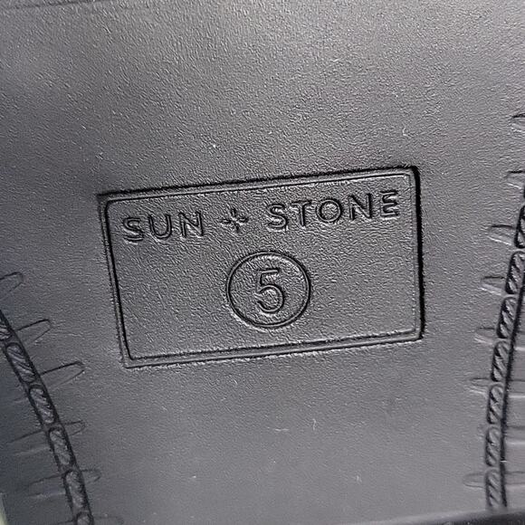 Sun + Stone Pheobie Leather Square Toe Harness Moto Ankle Boots Womens 5 NEW - Picture 9 of 14